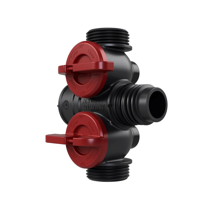 Henco Pro-Flow Manifold verdeler, 1x euroconus, type VKEK-V-1PO, rood