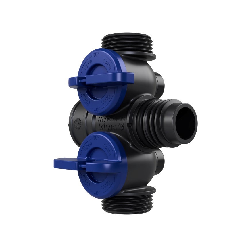 Henco Pro-Flow Manifold verdeler, 1x euroconus, type VKEK-V-1PO, blauw