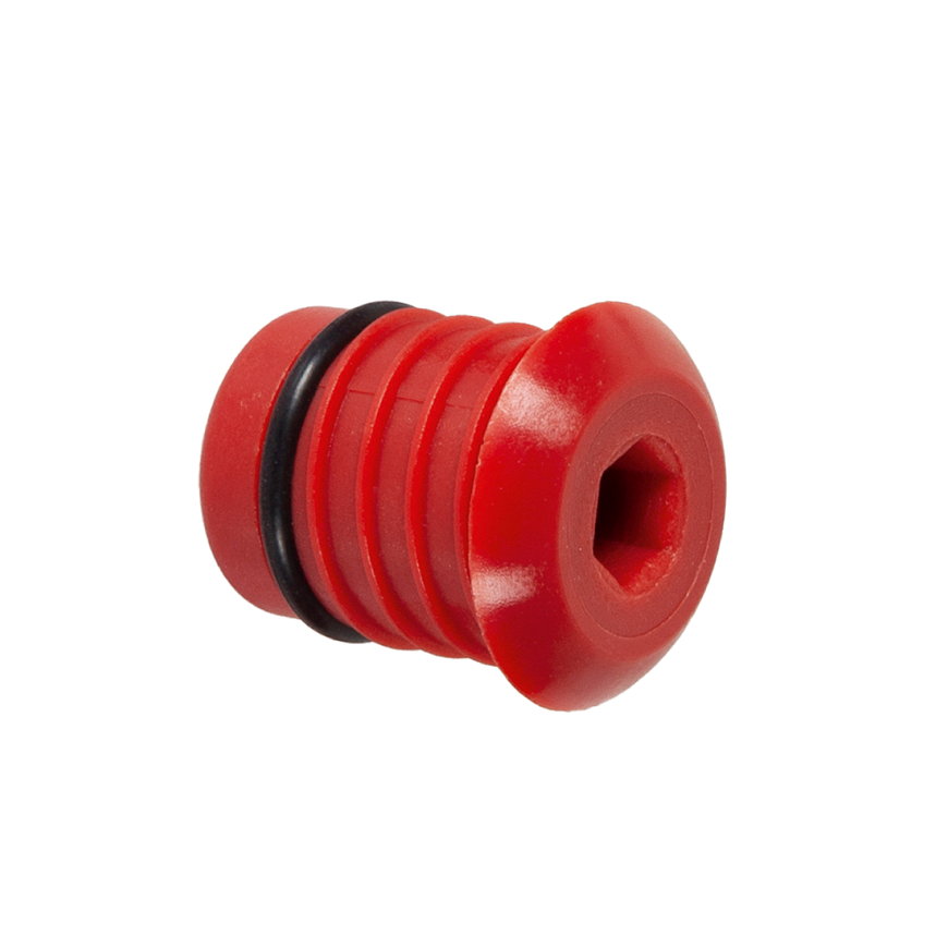 Henco afsluitplug, kunststof, rood, 20 mm