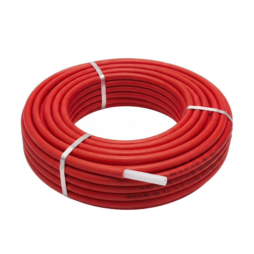 Henco meerlagenbuis, type Standard ISO9, geïsoleerd, rood, 10 mm isolatie, 32 x 3 mm, l = 25m