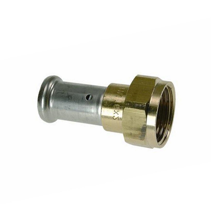 Henco koppeling, messing, rvs, pers x wartel, type 26P, epdm, 10 bar, 32 mm x 1¼"