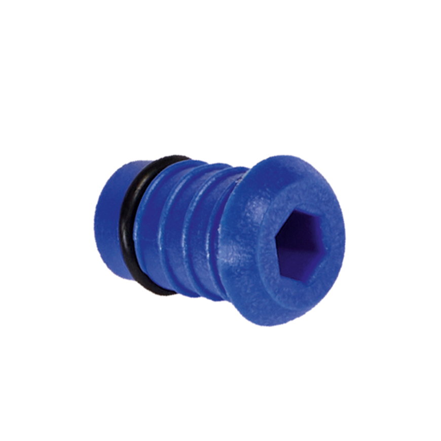 Henco afsluitplug, kunststof, blauw, 16 mm