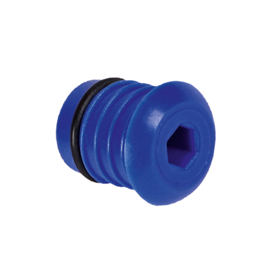 Henco afsluitplug, kunststof, blauw, 26 mm