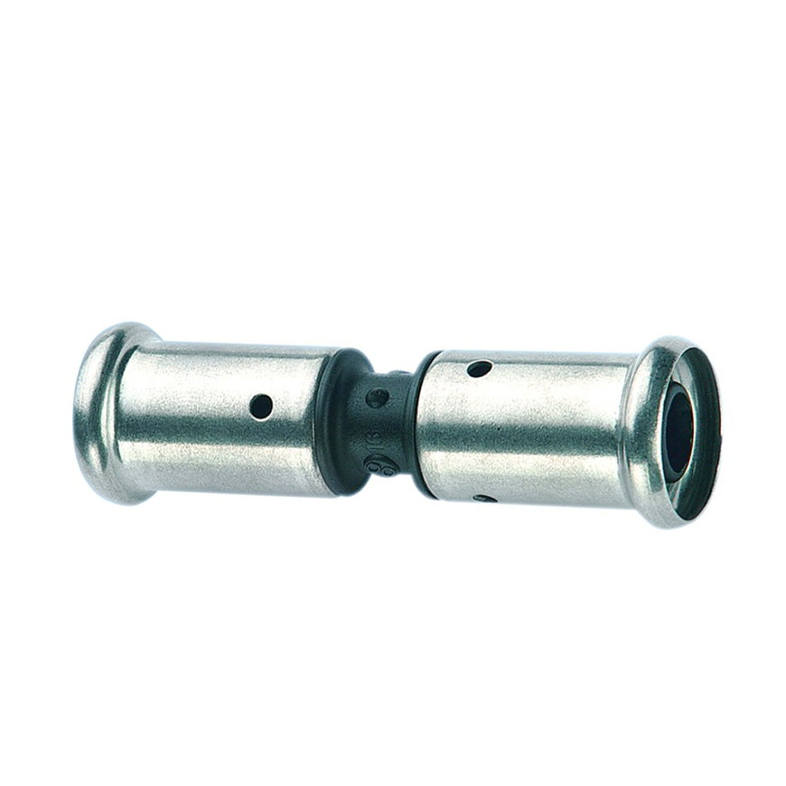 Henco koppeling, pvdf, rvs, 2x pers, type 15PK, epdm, 10 bar, 50 mm