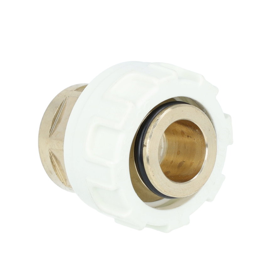 Henco Vision schroefkoppeling, pvdf, messing, euroconus x binnendraad, type 18EK, epdm, 3/8"
