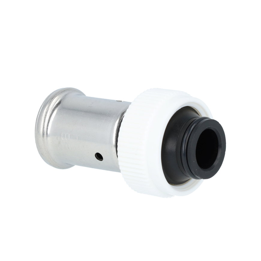 Henco Vision schroefkoppeling, pvdf, rvs, binnendraad x pers, euroconus, type 19PK, epdm, 20mm x¾"