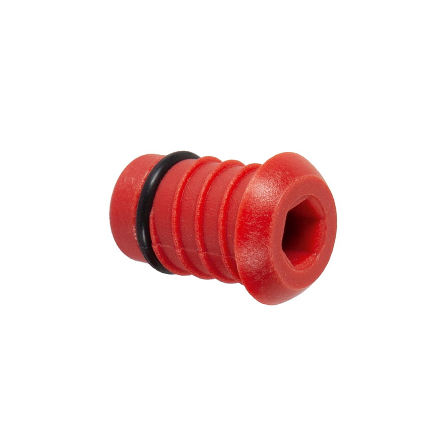 Henco afsluitplug, kunststof, rood, 16 mm