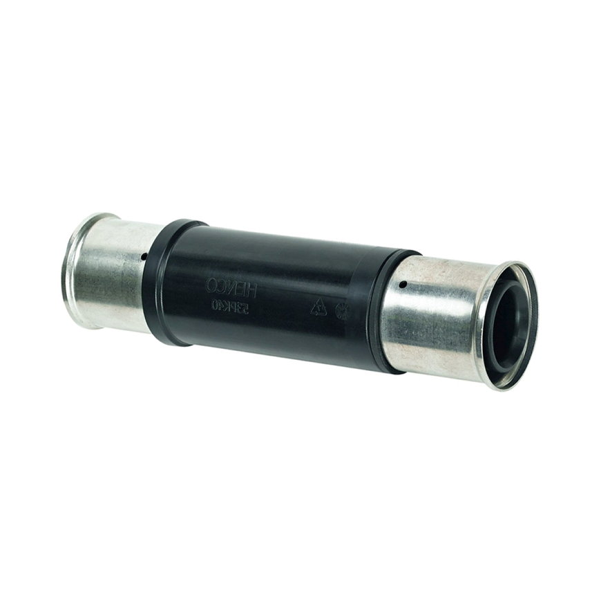 Henco reparatiekoppeling, pvdf, rvs, 2x pers, type 53PK, epdm, 10 bar, 50 mm