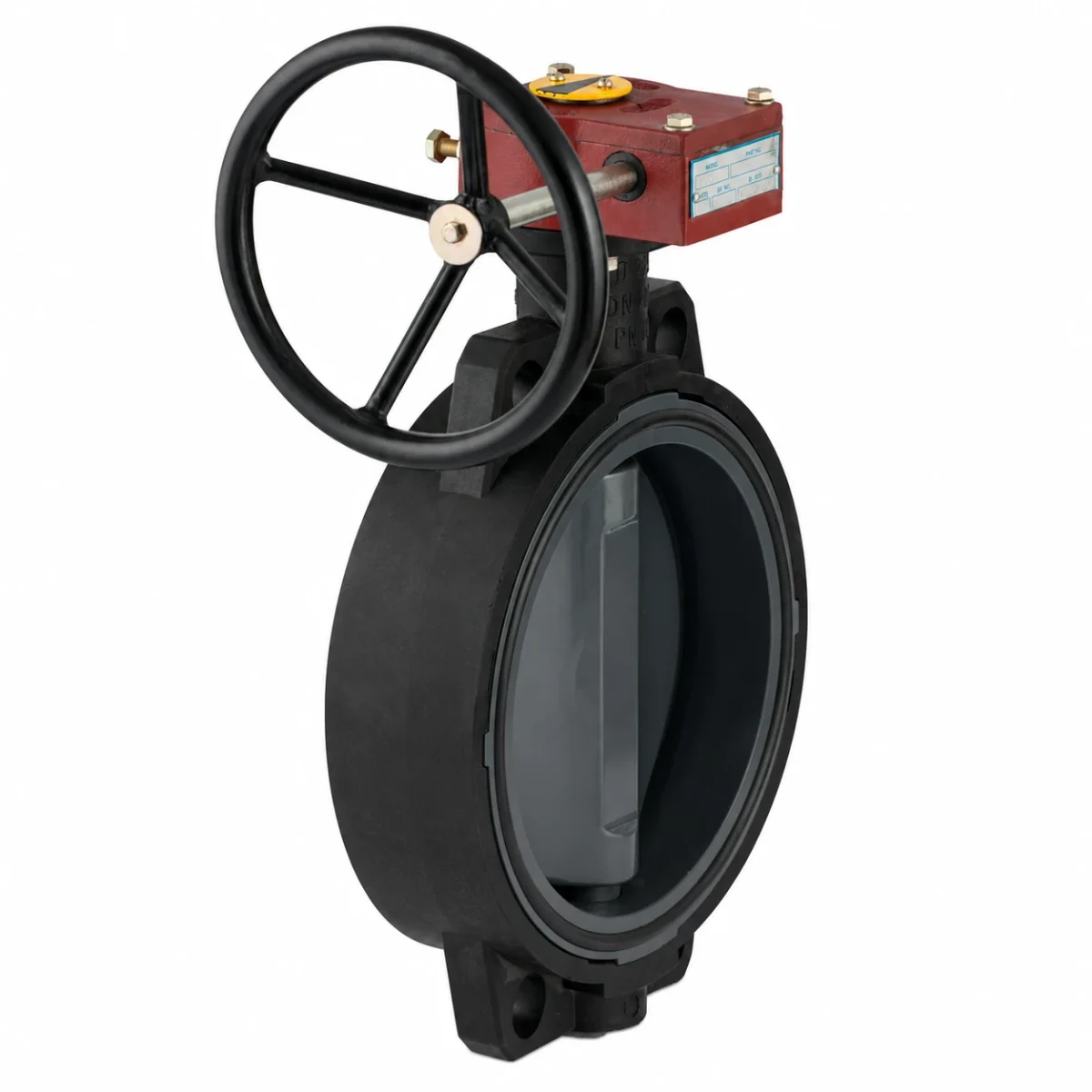 Hydro-S vlinderklep PVC-U type 7500 met handwiel