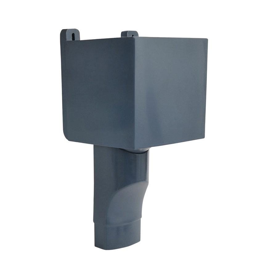 Nicoll Techtan Ovation hwa vergaarbak, pvc, antraciet, RAL 7016, 105 x 76 mm