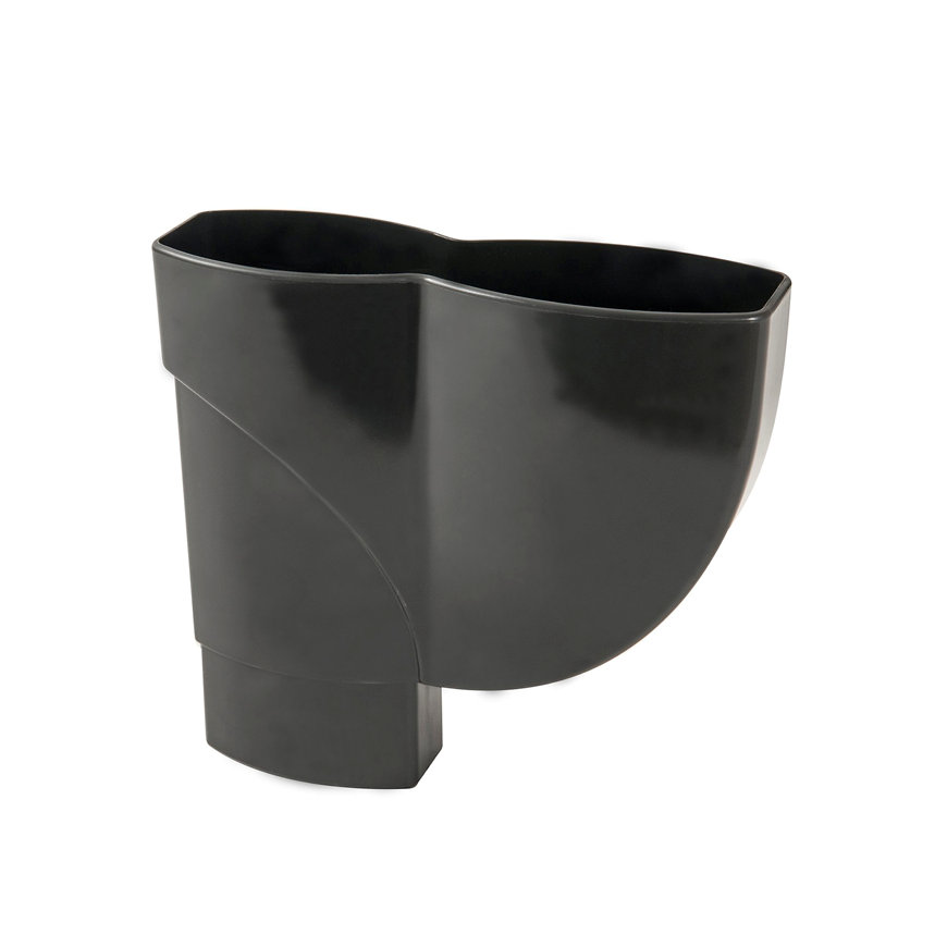 Nicoll Techtan Ovation pvc hwa hamvormige verzamelbak,2x inw lijm x verjongd spie,antraciet,105x76mm
