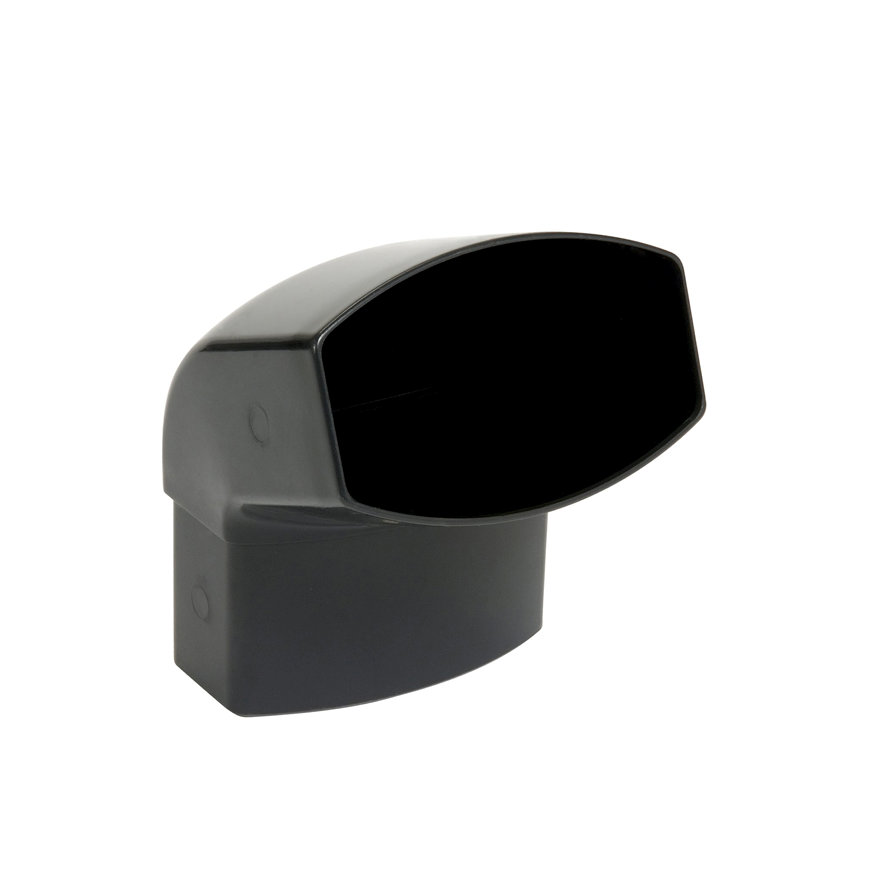 Nicoll Techtan Ovation hwa bocht 67°, pvc, inwendig lijm x verjongd spie, antraciet, 90 x 56 mm
