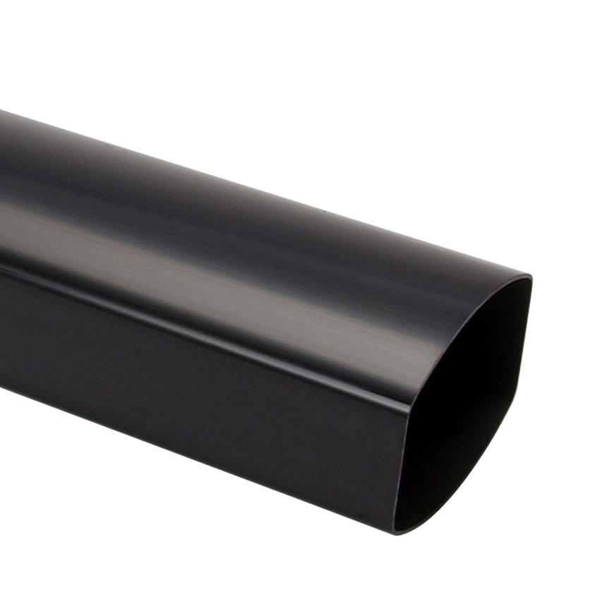 Nicoll Techtan Ovation hwa buis, pvc, zwart, RAL 9011, 105 x 76 mm, l = 4 m