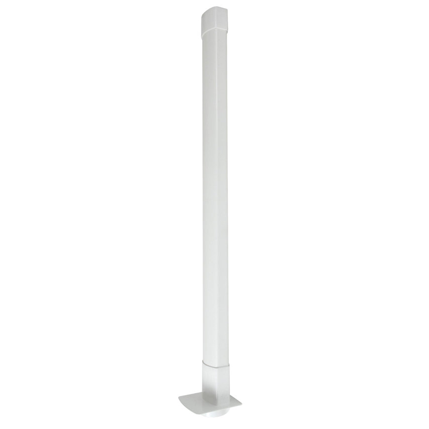 Nicoll Techtan Ovation hwa ondereind, pvc, slagvast, met grondplaat, inw lijm x spie, wit,90x56mm