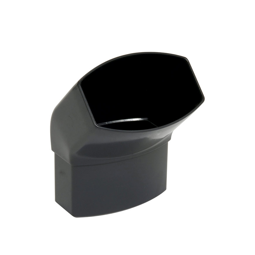 Nicoll Techtan Ovation hwa bocht 45°, pvc, inwendig lijm x verjongd spie, antraciet, 90 x 56 mm
