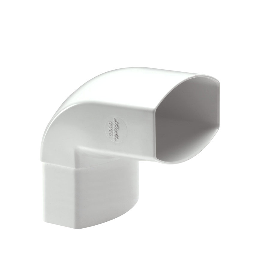 Nicoll Techtan Ovation hwa bocht 87°, pvc, inwendig lijm x verjongd spie, wit, 105 x 76 mm