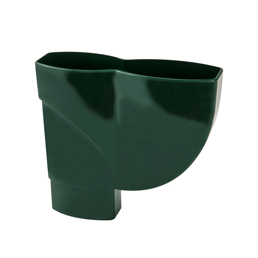 Nicoll Techtan Ovation hwa hamvormige verzamelbak, pvc, 2x inw lijm x verjongd spie, zwart,90x56mm