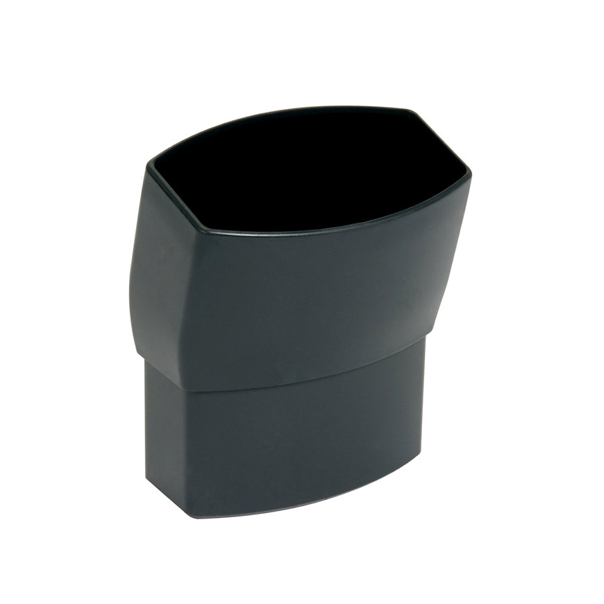 Nicoll Techtan Ovation hwa bocht 15°, pvc, inwendig lijm x verjongd spie, antraciet, 105 x 76 mm