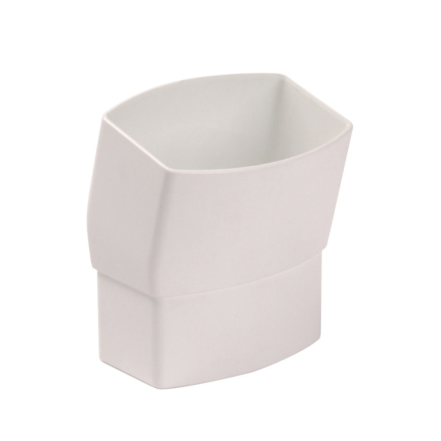 Nicoll Techtan Ovation hwa bocht 15°, pvc, inwendig lijm x verjongd spie, wit, 105 x 76 mm