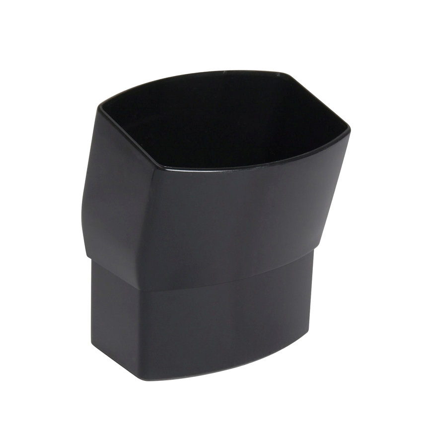 Nicoll Techtan Ovation hwa bocht 15°, pvc, inwendig lijm x verjongd spie, zwart,105 x 76mm