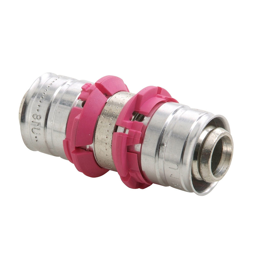 Uponor koppeling, S-Press, messing vertind, 2x pers, Kiwa, 50 mm