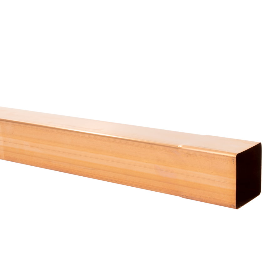 Hwa buis, roodkoper, vierkant, mof x spie, 80 x 80 mm, l = 2 m