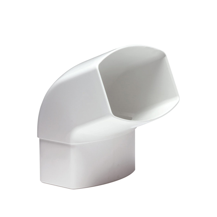Nicoll Techtan Ovation hwa bocht 67°, pvc, inwendig lijm x verjongd spie, wit, 105 x 76 mm