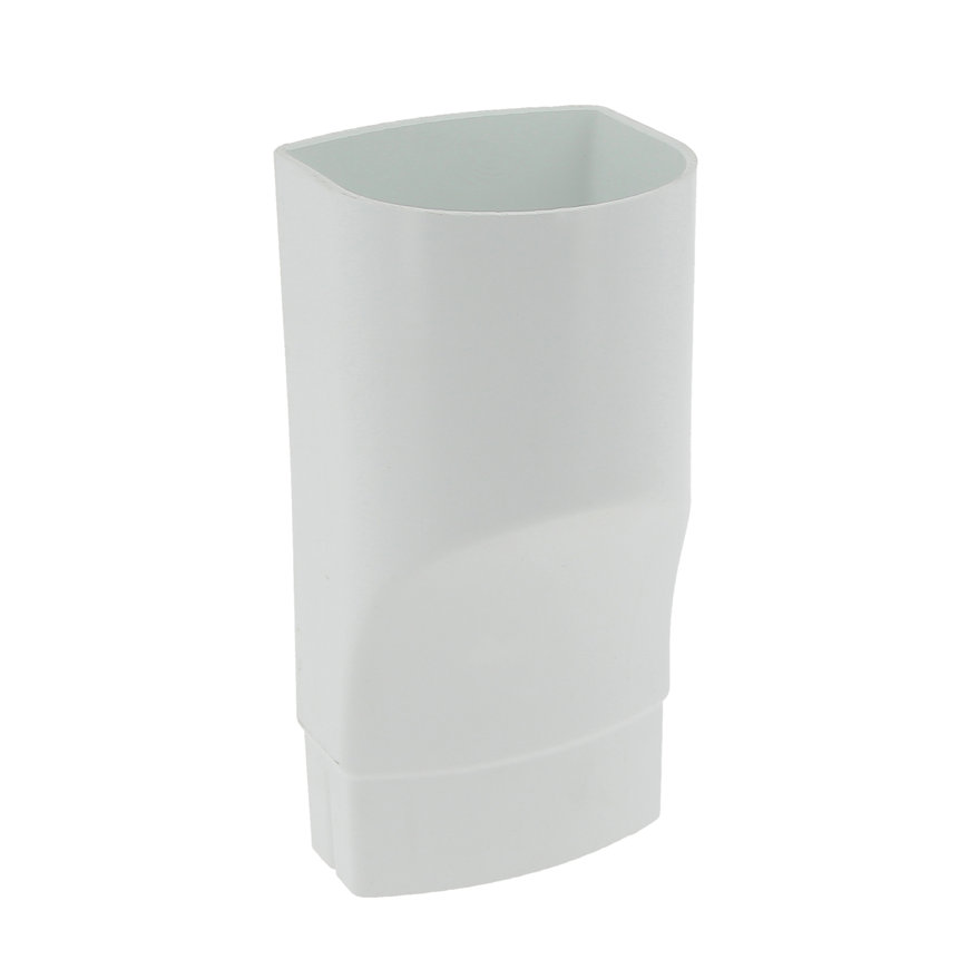 Nicoll Techtan Ovation hwa overgangsstuk, pvc, ovaal x rond, wit, RAL 9010, 90 x 56 x 80 mm