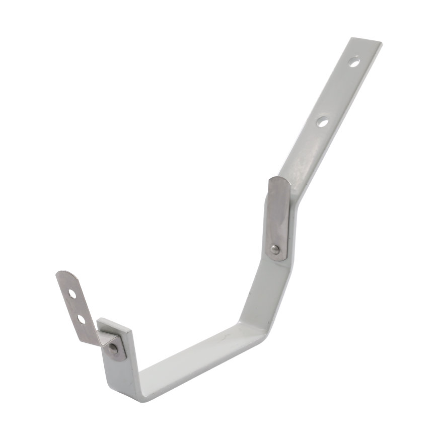 Rawinso gootbeugel voor bakgoot, verzinkt, gecoat, grijs, nr. 3, dikte 5 mm, 170 mm
