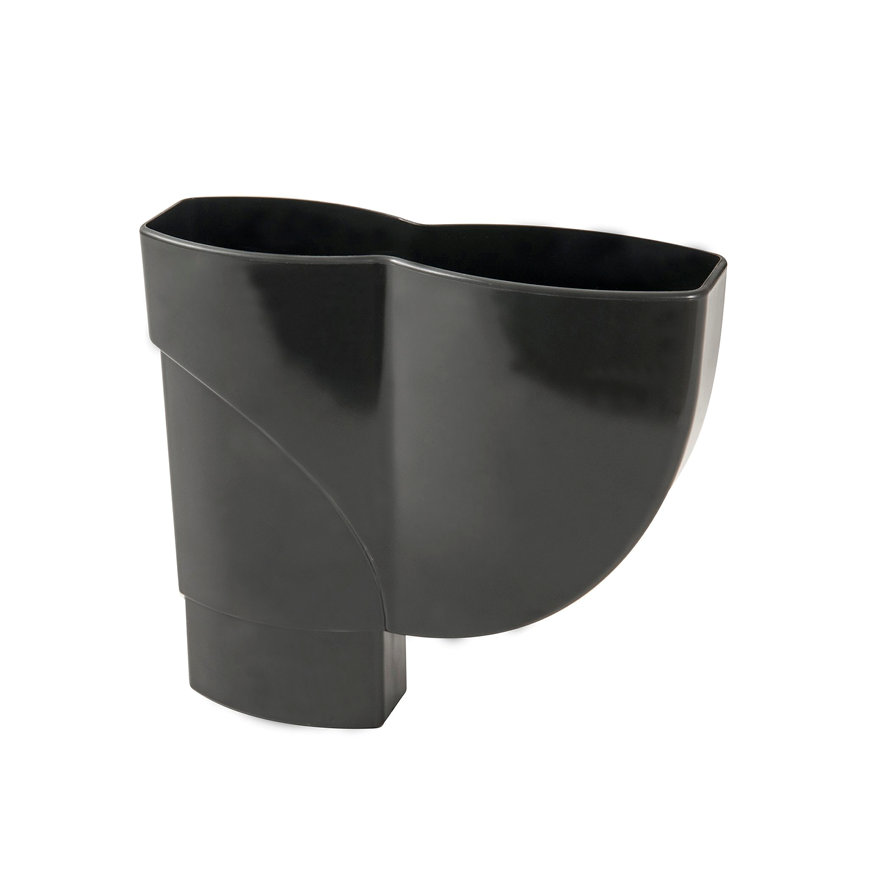 Nicoll Techtan Ovation pvc hwa hamvormige verzamelbak, 2x inw lijm x verjongd spie,antraciet,90x56mm