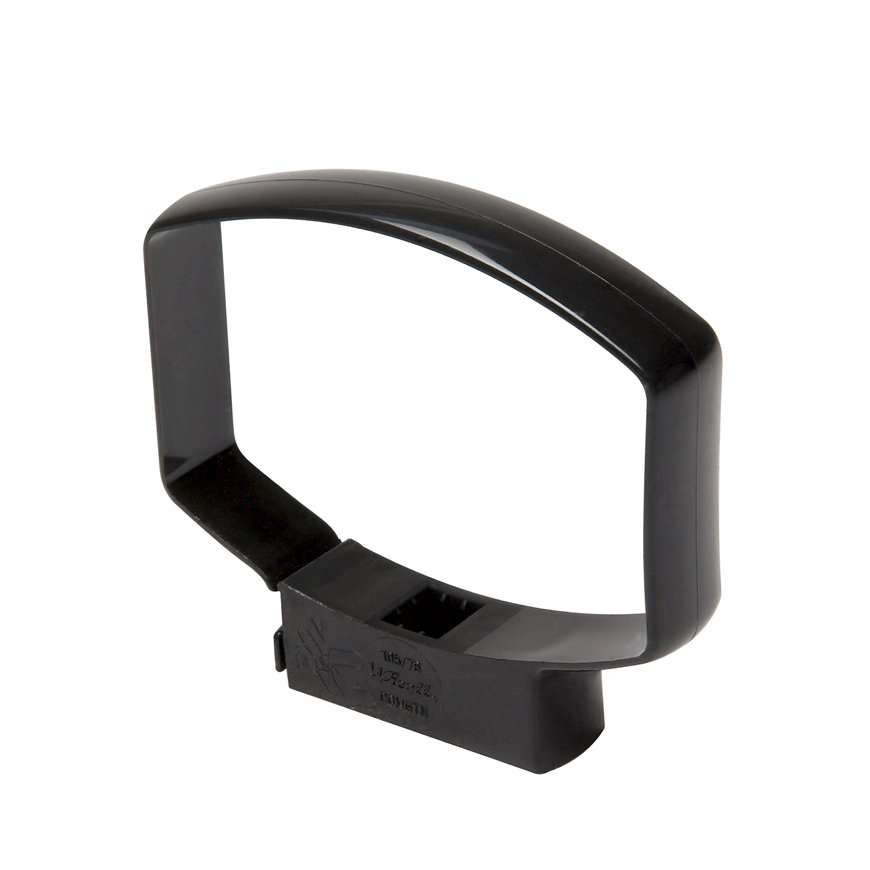 Nicoll Ovation hwa beugel, pvc, zwart, RAL 9011, 105 x 76 mm