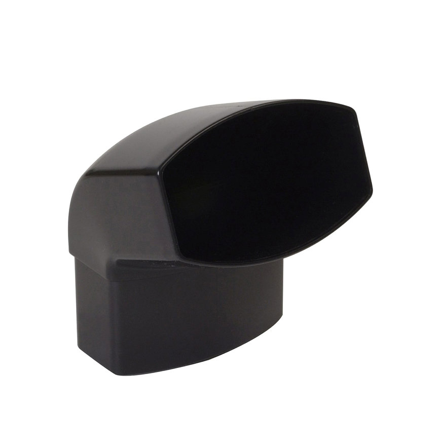 Nicoll Techtan Ovation hwa bocht 67°, pvc, inwendig lijm x verjongd spie, zwart, 90 x 56 mm