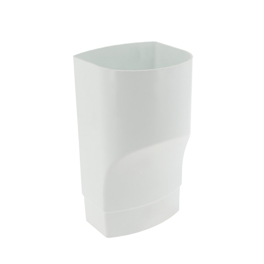 Nicoll Techtan Ovation hwa overgangsstuk, pvc, ovaal x rond, wit, RAL 9010, 105 x 76 x 100 mm