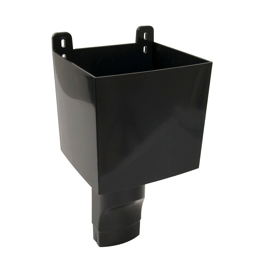 Nicoll Techtan Ovation hwa vergaarbak, pvc, zwart, RAL 9011, 105 x 76 mm