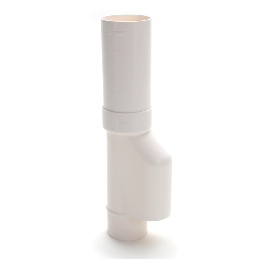 Wavin hwa bladscheider, pp, met loofschraper, 1x inwendig lijm, 1x verjongd spie, wit, 80 mm