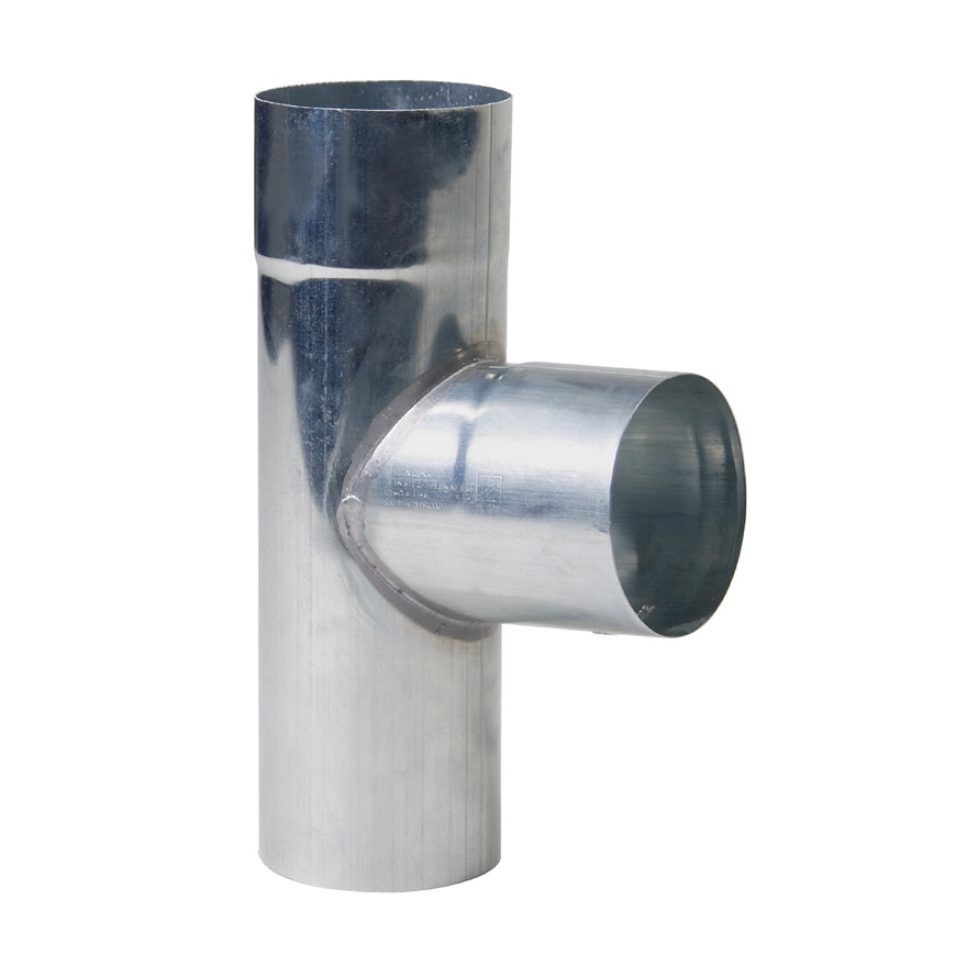 NTZ hwa T-stuk 85°, zink, 2x mof/1x spie, 100 mm