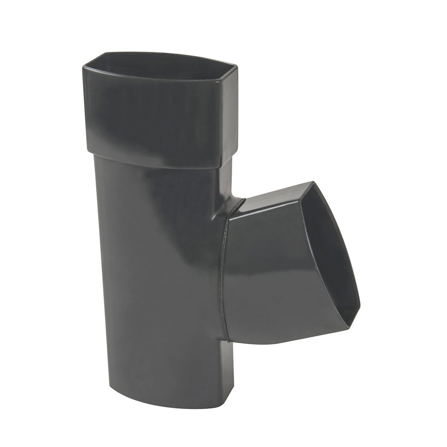 Nicoll Techtan Ovation hwa T-stuk 67°, pvc, 2x inwendig lijm x verjongd spie, antraciet, 90x56mm