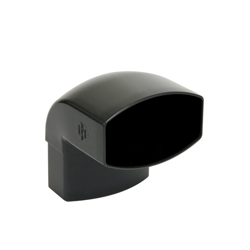 Nicoll Techtan Ovation hwa bocht 87°, pvc, inwendig lijm x verjongd spie, antraciet, 90 x 56 mm