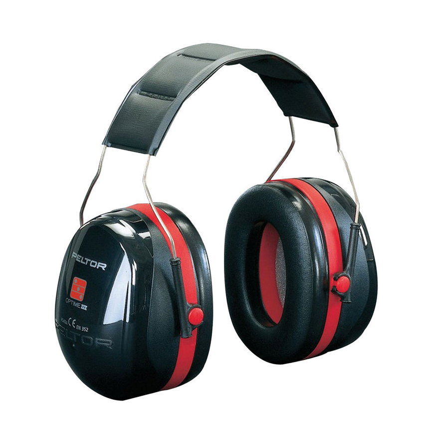 3M oorkappen Peltor Optime III SNR 35 dB zwart/rood