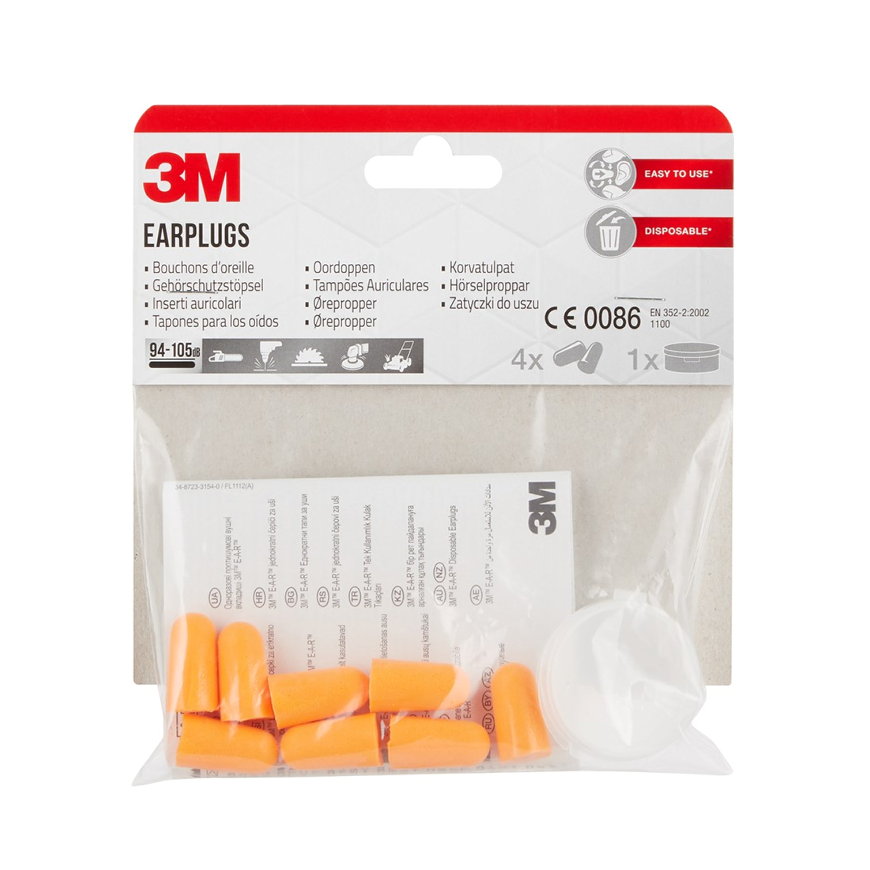 3M oordoppen 1100 met opbergdoos 1 set à 4 paar (94 - 105 dB) SNR 37 dB