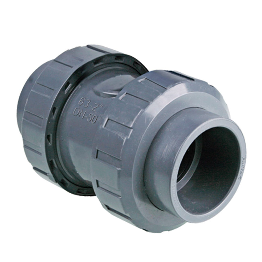 Pimtas pvc veerbelaste terugslagkleppen 2x inwendig lijm 2x wartel EPDM