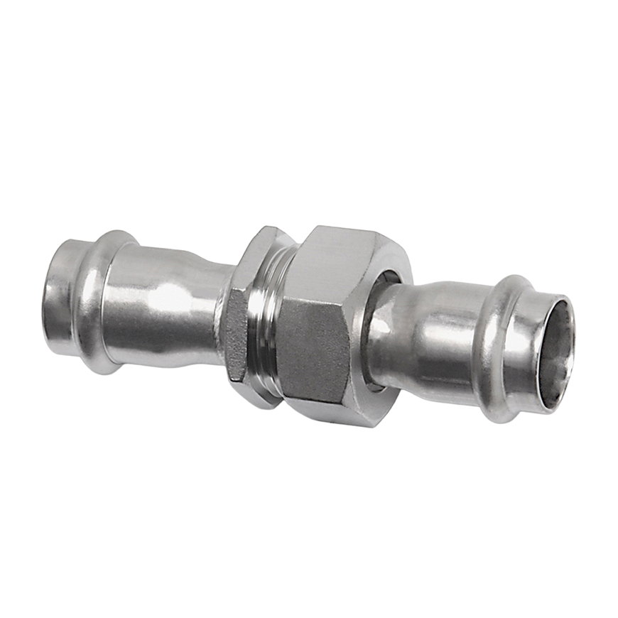 Sanha NiroSan 3-delige koppeling, rvs 316L, 2x pers, 15 mm