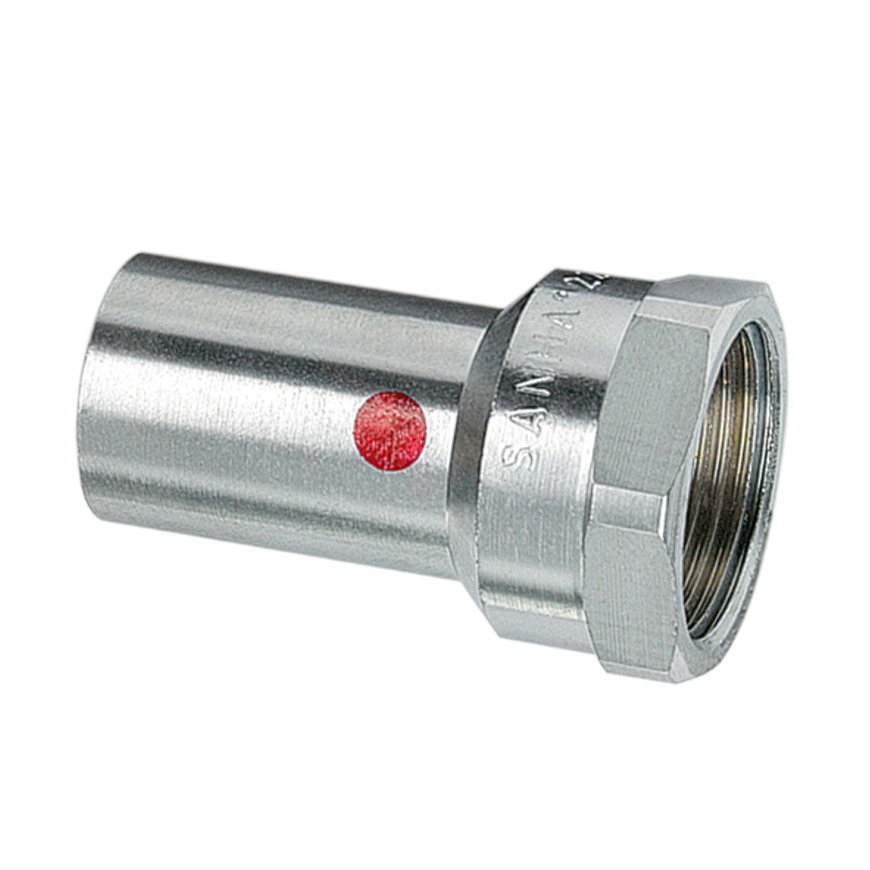 Sanha Therm schroefkoppeling, staal, spie x binnendraad, 22 mm x ½"