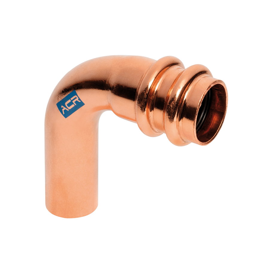 Sanha ACR Copper Press bocht 90°, koper, spie x pers, ½", zak à 5 stuks