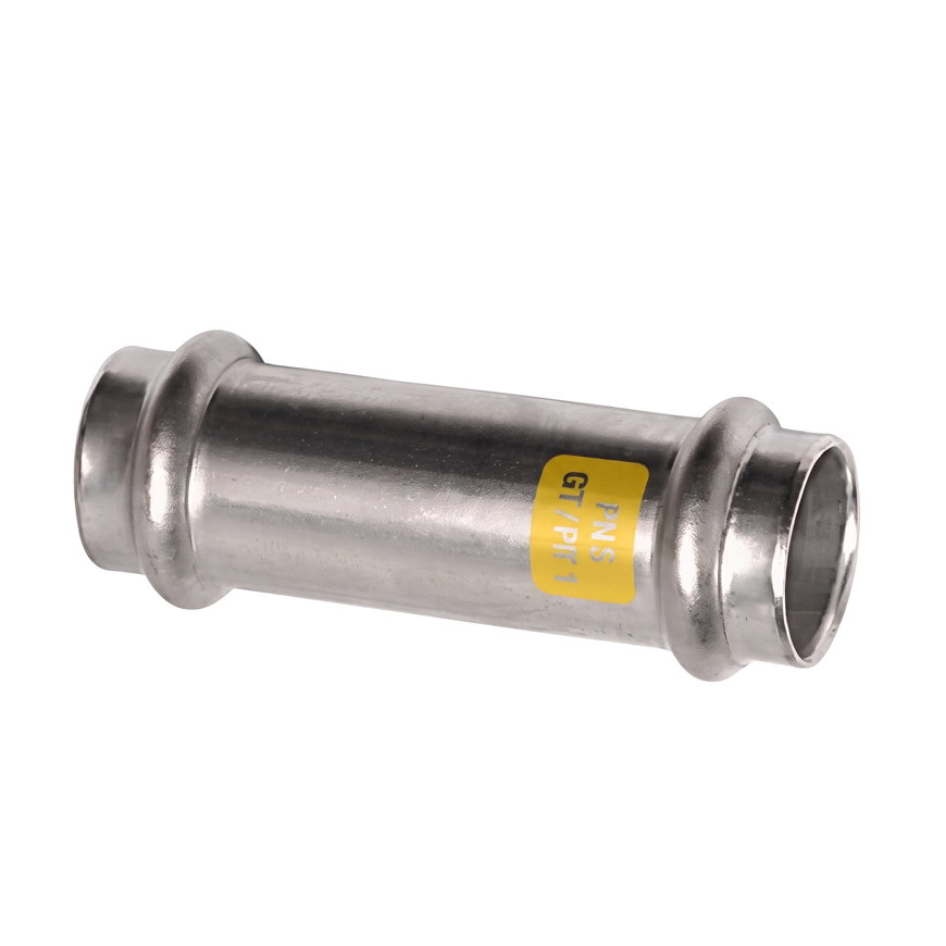Sanha NiroSan Gas overschuifkoppeling, rvs 316L, 2x pers, 54 mm
