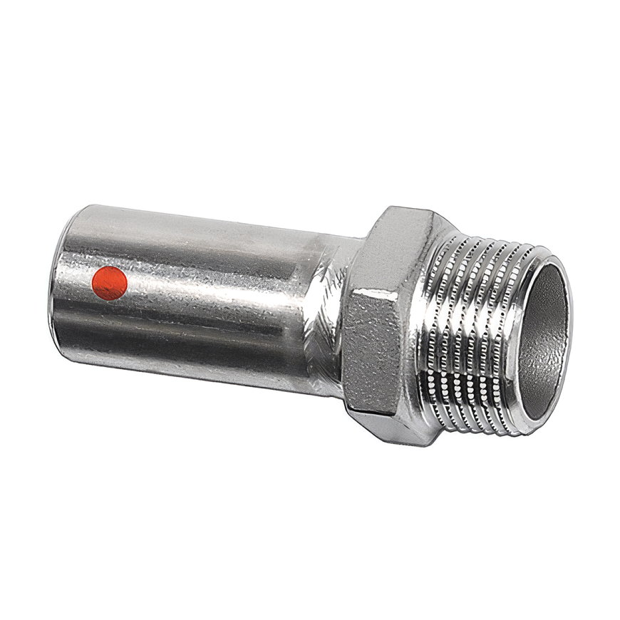 Sanha NiroTherm draadkoppeling, spie x buitendraad, 22 mm x ¾"