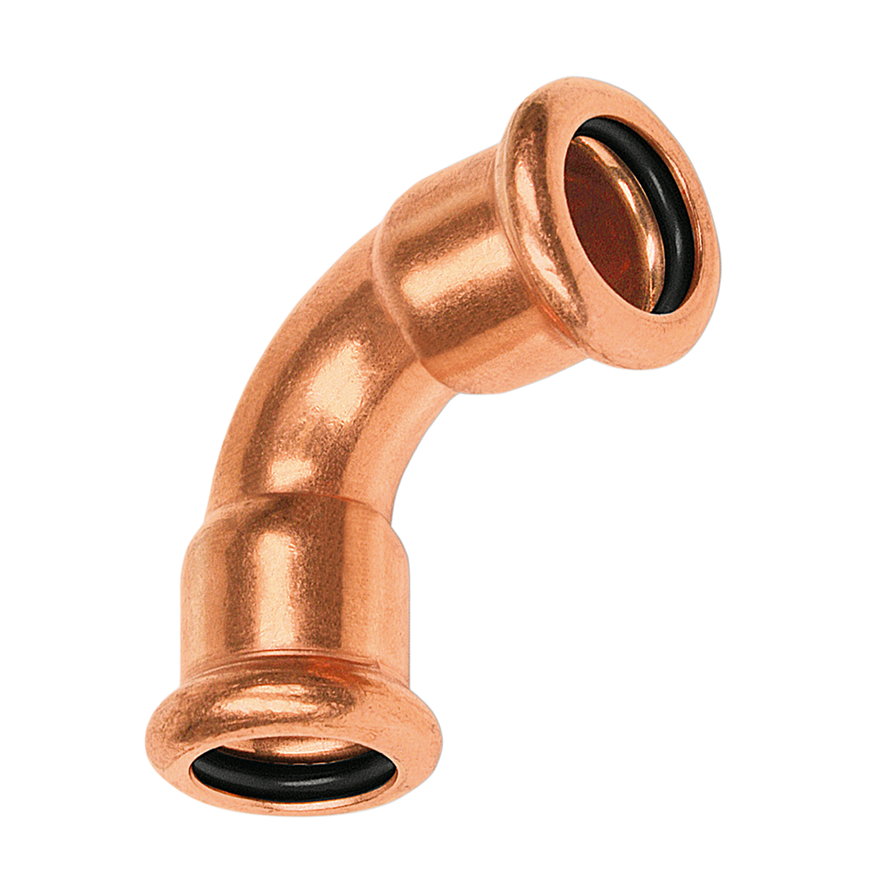 Sanha Press bocht 90°, koper, 2x pers, 12 mm