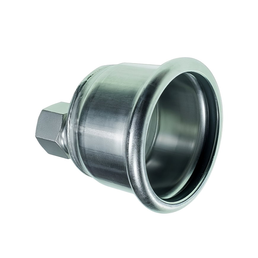 Sanha NiroSan eindkap met ontluchter, rvs 316L, pers, 108 mm
