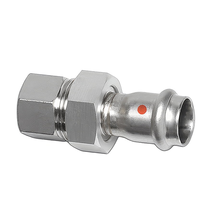 Sanha NiroTherm 3-delige schroefkoppeling, pers x binnendraad, 28 mm x 1"
