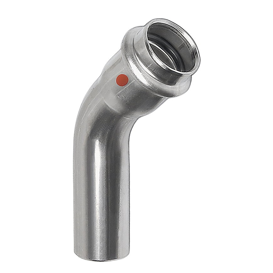 Sanha NiroTherm bocht 45°, spie x pers, 108 mm